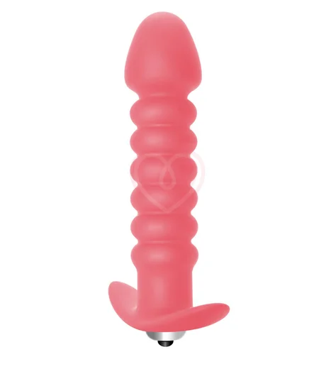 Анальная пробка с вибрацией Lola Games First Time Twisted Anal Plug розовая фото 1