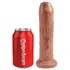 Фаллоимитатор King Cock Uncut с подвижной крайней плотью 18 см мулат фото 3