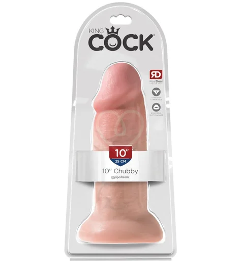 Толстый фаллоимитатор на присоске Pipedream King Cock Chubby телесный фото 3