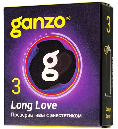 Презервативы для продления полового акта Ganzo Long Love 3 шт фото 1