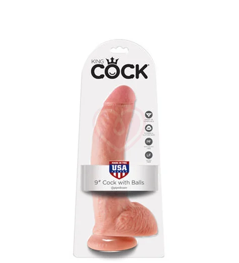 Фаллоимитатор на присоске с мошонкой King Cock with Balls 23 см телесный фото 2
