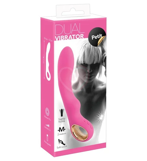 Вибратор с плавным изгибом мини-версия Dual Vibrator Petit фото 5
