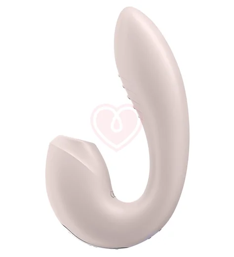 Гибкий вибратор с вакуумным стимулятором и приложением Satisfyer Sunray пыльно-розовый фото 2