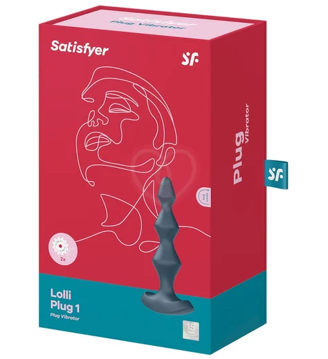 Анальный вибростимулятор Satisfyer Lolli Plug 1 серый фото 2