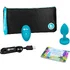 Маленькая вибропробка b-Vibe Vibrating Jewel Plug с кристаллом и пультом бирюзовая фото 3