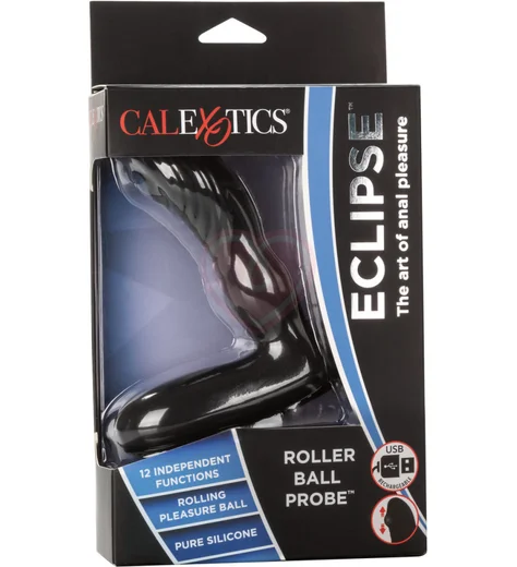Стимулятор простаты с вращающимся кончиком Roller Ball Probe черный фото 7
