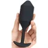 Утяжелённая анальная вибропробка b-Vibe Vibrating Snug Plug 4 большая чёрная фото 3