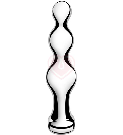 Металлический рельефный стимулятор b-Vibe Stainless Steel Anal Beads фото 5