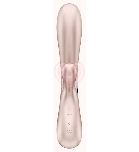 Вибратор с клиторальным стимулятором, подогревом и приложением Satisfyer Hot Lover жемчужный фото 4