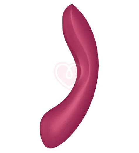Двухсторонний вакуумный вибростимулятор Satisfyer Curvy Trinity 1 бордовый фото 5