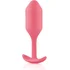 Утяжелённая анальная пробка для ношения b-Vibe Snug Plug 2 малая коралловая фото 3