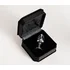 Подарочная малая анальная пробка Jewelry Butt Plug Silver Black серебряная с чёрным агатом фото 2