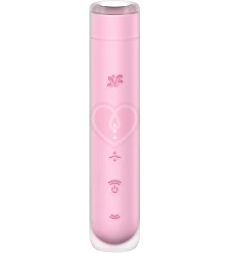 Вакуумно-волновой клиторальный стимулятор помада Satisfyer First Kiss розовый фото 2