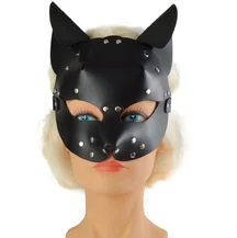 Маска из натуральной кожи Pussy Sitabella чёрная