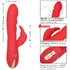 Мягкий вибратор-кролик с нагревом Signature Heated Ultra-Soft Rabbit красный фото 6
