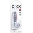 Небольшой фаллоимитатор с мошонкой на присоске King Cock Clear 11 см прозрачный фото 3