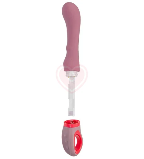 Рельефный вибратор с ручкой-кольцом Flovetta Rose розовый фото 4