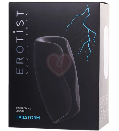 Вибромастурбатор с электростимуляцией и нагревом Erotist Hailstorm чёрный фото 2