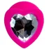 Анальная розовая пробка ToDo by Toyfa Diamond Heart M с кристаллом сердечком фото 7