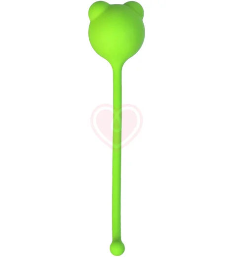 Одинарный вагинальный шарик с хвостиком A-Toys by Toyfa Tigo зелёный фото 1