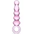 Стеклянный рельефный анальный стимулятор Glas Quintessence Anal Slider розовый фото 1