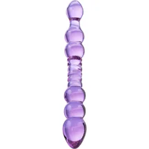 Двусторонний стеклянный фаллоимитатор из шариков Sexus Glass Double Balls