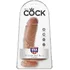 Фаллоимитатор на присоске с мошонкой King Cock with Balls 20 см мулат фото 2