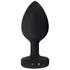 Большая вибропробка b-Vibe Vibrating Jewel Plug с кристаллом и пультом чёрная фото 4