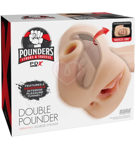 Мастурбатор с вибрацией PipeDream Double Pounder телесный фото 6