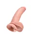 Фаллоимитатор на присоске с мошонкой King Cock with Balls 23 см телесный фото 3
