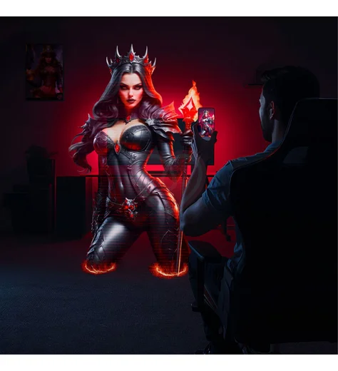 Интерактивный вибромастурбатор с всасыванием и подсветкой Masturs Shadow Sinner Raven фото 6