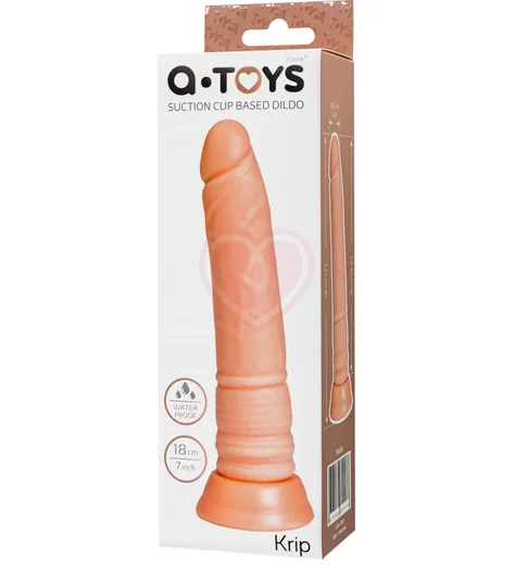 Реалистичный фаллоимитатор на присоске A-Toys by Toyfa Krip телесный фото 5