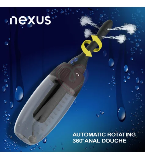 Анальный душ с вращающейся насадкой Nexus 600 мл чёрный фото 7