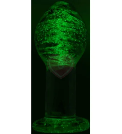 Стеклянная анальная пробка светящаяся в темноте Sexus Glass размер S фото 4
