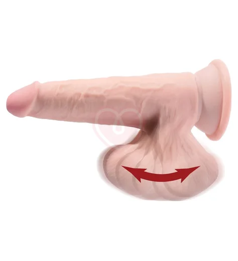 Фаллоимитатор с увеличенной мошонкой King Cock Plus 6 Triple Density 19,5 см фото 4
