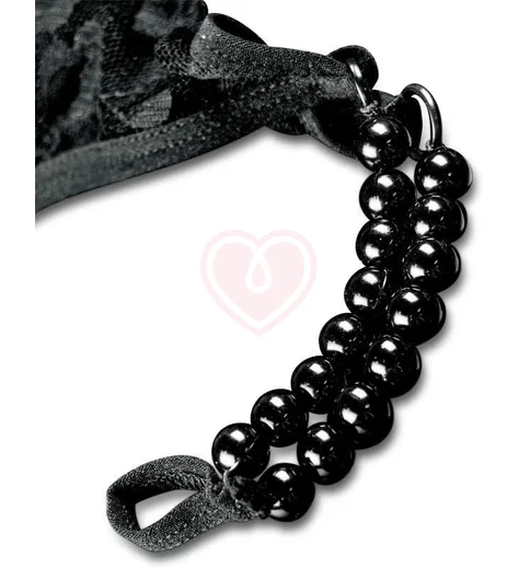 Анальная пробка с поясочком Hookup Panties Crotchless Pleasure Pearls фото 3