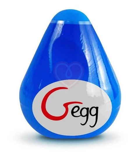 Компактный мастурбатор с рельефом Gvibe Gegg голубой фото 2