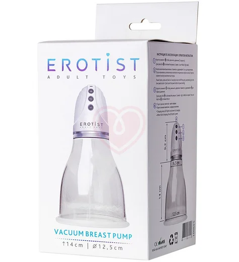 Вакуумная помпа для женской груди Erotist Adult Toys прозрачная фото 8