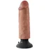 Гнущийся вибратор реалистик на присоске King Cock Vibrating 15 см мулат фото 2
