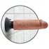 Гнущийся вибратор реалистик на присоске King Cock Vibrating 15 см мулат фото 3