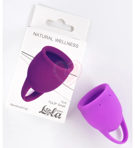 Менструальная чаша Lola Natural Wellness Tulip 15 мл фиолетовая фото 3