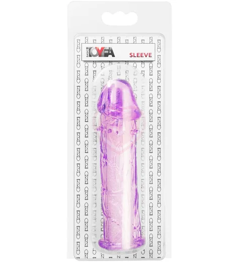 Реалистичная насадка на член с шипами Toyfa Basic фиолетовая фото 3