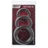 Набор эрекционных колец ToyFa Black&Red чёрный фото 2
