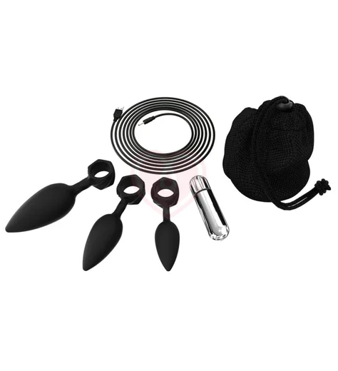 Набор анальных пробок с вибропулей Bathmate Anal Vibe Training Plugs фото 2