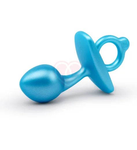 Анальная пробка для массажа простаты Bulb Plug голубая фото 2