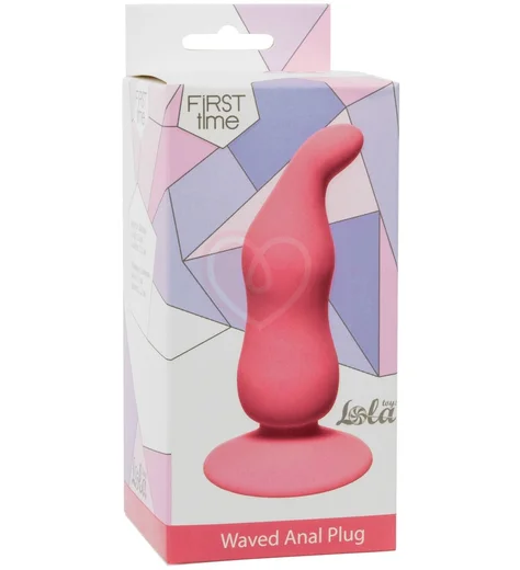 Анальная пробка Lola Games First Time Waved Anal Plug розовая фото 2