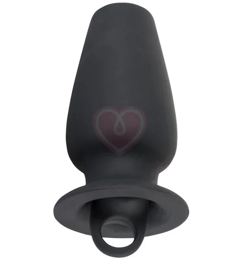 Анальная пробка с крышкой Lust Tunnel Plug With Stopper чёрная фото 2