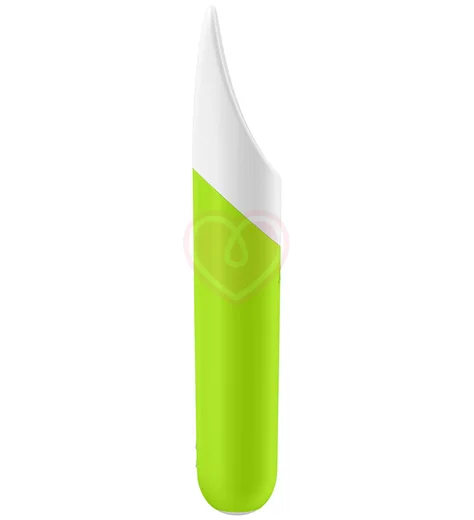Вибропуля Satisfyer Ultra Power Bullet 7 с вогнутым кончиком ярко-зелёная фото 2