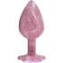 Эмалированная анальная пробка Kanikule Anal Plug S со светло-розовым кристаллом фото 2