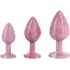 Эмалированная анальная пробка Kanikule Anal Plug S со светло-розовым кристаллом фото 3